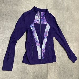 Purple ivivva (lululemon) fitted zip up jacket. Size 4.